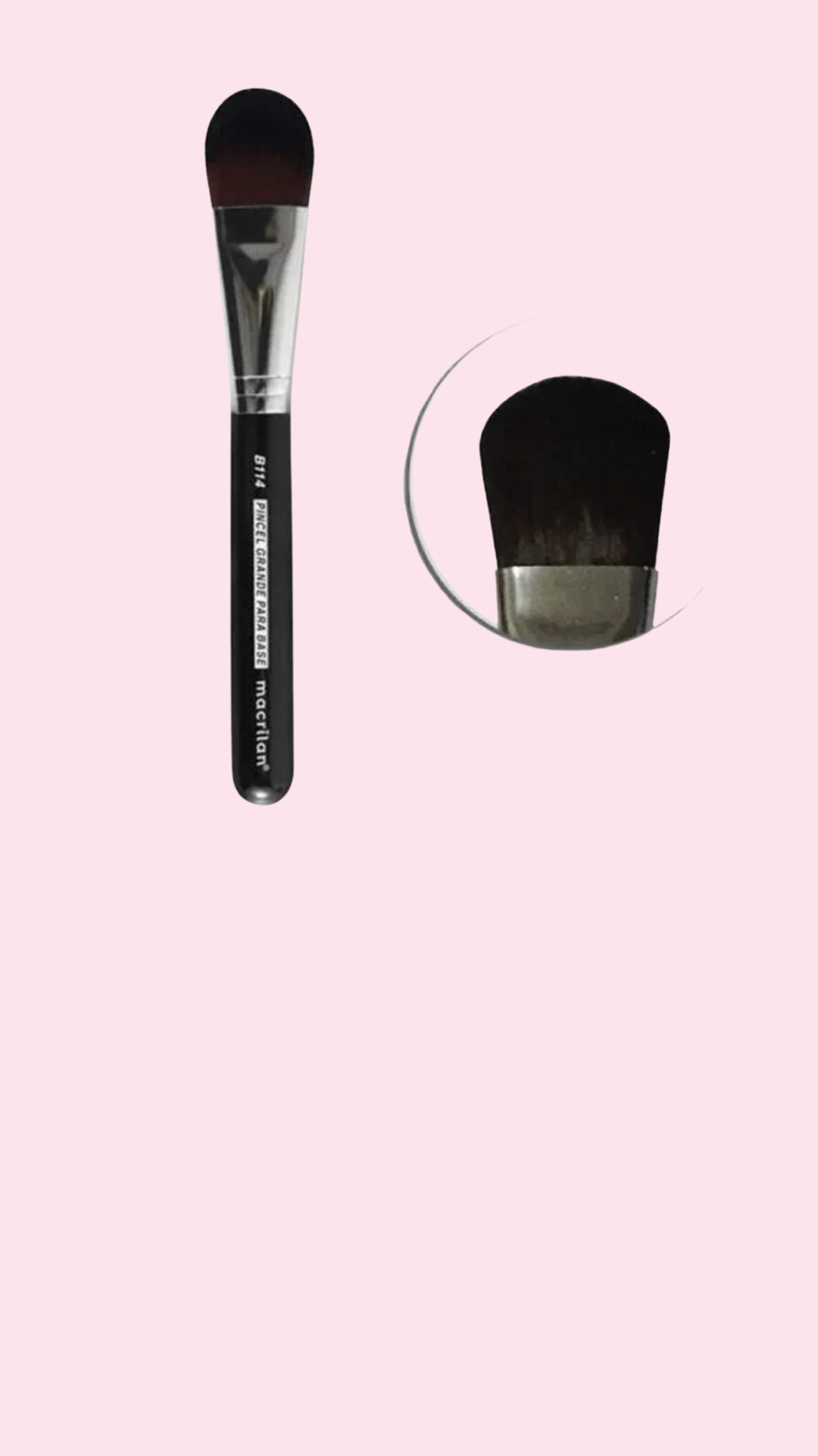 Pincel Grande para Base B114 Linha Black Macrilan