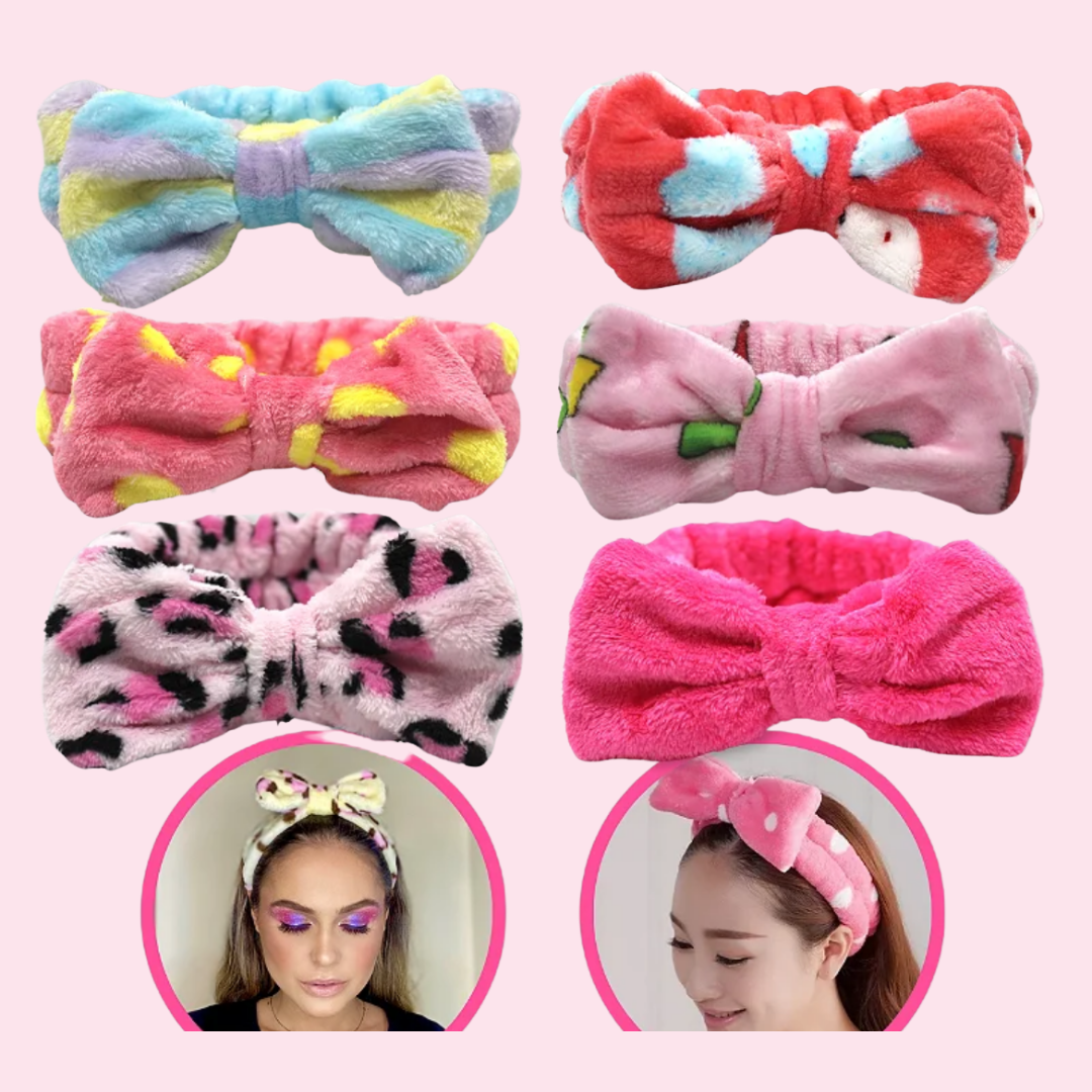 Faixa de Cabelo com Laço Estampada